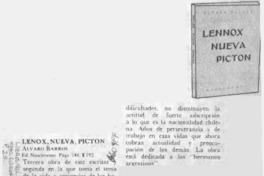 Lennox, nueva, picton.  [artículo]