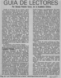 Guía de lectores  [artículo] Hernán Poblete Varas.