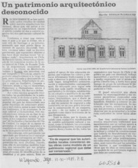 Un patrimonio arquitectónico desconocido