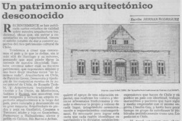 Un patrimonio arquitectónico desconocido