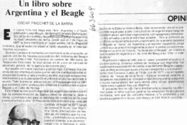 Un libro sobre Argentina y el Beagle  [artículo] Oscar Pinochet de la Barra.