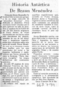Historia antártica de Braun Menéndez.  [artículo]
