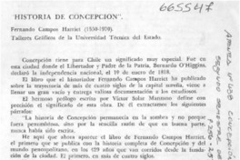 Historia de Concepción".