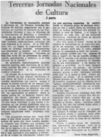 Terceras Jornadas Nacionales de Cultura