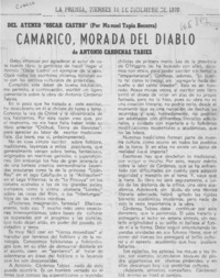Camarico, morada del diablo