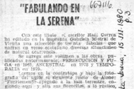 Fabulando La Serena.  [artículo]
