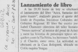 Lanzamiento de libro.