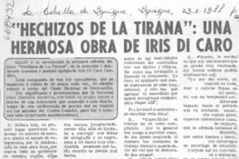 Hechizos de la Tirana", una hermosa obra de Iris Di Caro.