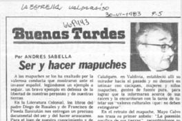 Ser y hacer mapuches