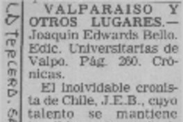 Valparaíso y otros lugares