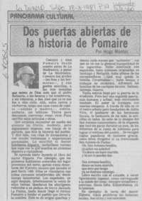 Dos puertas abiertas de la historia de Pomaire