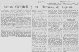 Ramón Campbell y su "Herencia de Rapanui"