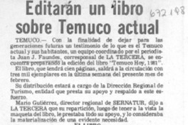 Editarán un libro sobre Temuco actual.