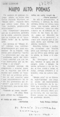 Maipo alto: poemas