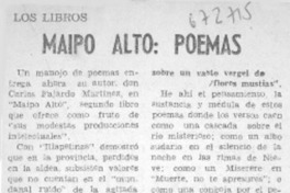 Maipo alto: poemas