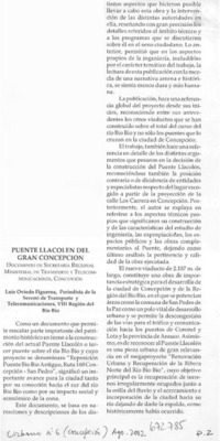 Puente Llacolén del gran Concepción.
