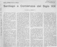 Santiago a comienzos del siglo XIX
