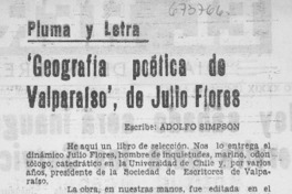 Geografía poética de Valparaíso