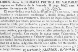 Geografía poética de Valparaíso