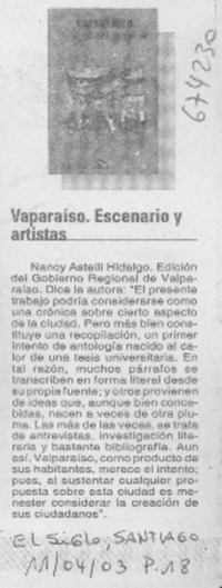 Valparaíso. Escenario y artistas.