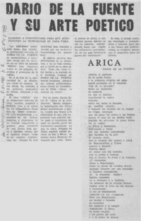 Darío de la Fuente y su arte poético.