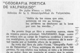 Geografía poética de Valparaíso