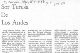 Sor Teresa de Los Andes.