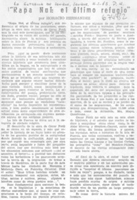 "Rapa Nui, el último refugio"