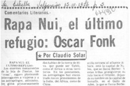 Rapa Nui, el último refugio, Oscar Fonk