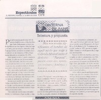 Relectura y propuesta