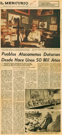 Pueblos atacameños datarían desde hace unos 50 mil años