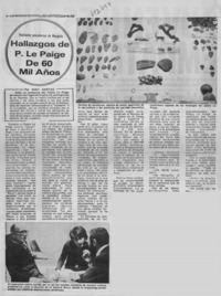 Hallazgos de P. Le Paige de 60 mil años