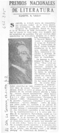 Premios nacionales de literatura.