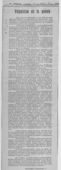 Valparaíso en la poesía