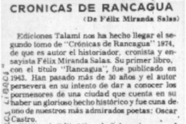 Crónicas de Rancagua