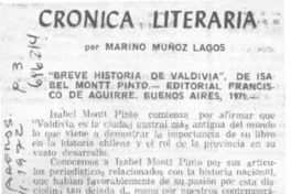 Breve historia de Valdivia