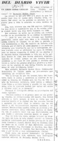 Un libro sobre Chillán