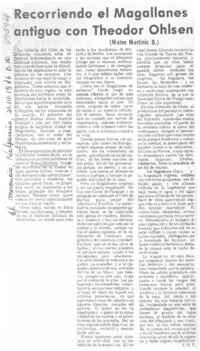 Recorriendo el Magallanes antiguo con Theodor Ohlsen