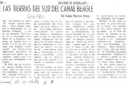 Crónicas de las tierras del sur del Canal Beagle
