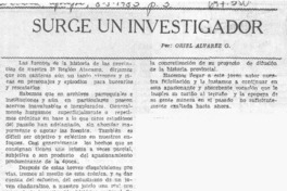 Surge un investigador