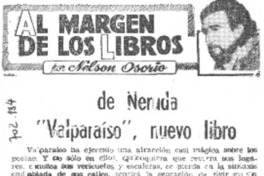 De Neruda "Valparaíso", nuevo libro.