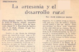 La artesanía y el desarrollo rural
