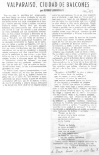 Valparaíso, ciudad de balcones