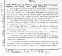 Todo Arica en un poema.