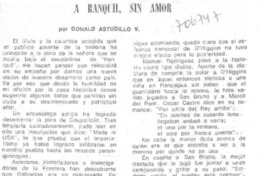 A Ranquil, sin amor