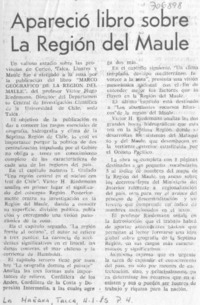 Apareció libro sobre la región del Maule