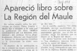 Apareció libro sobre la región del Maule