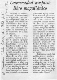 Universidad auspició libro magallánico.