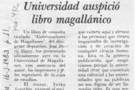 Universidad auspició libro magallánico.