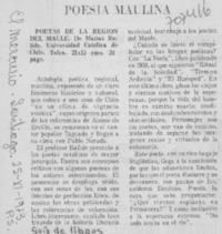 Poesía maulina.
